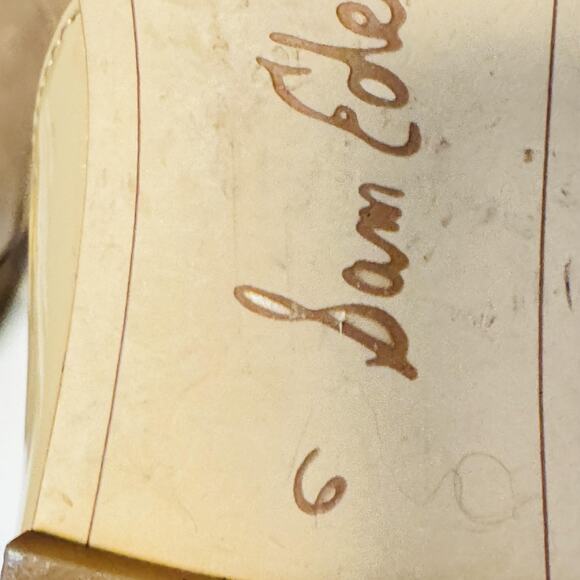 Sam Edelman Shoes Womens 6 Beige Patent Leather D'Orsay Pointed Toe Flats Cutout - Picture 12 of 13